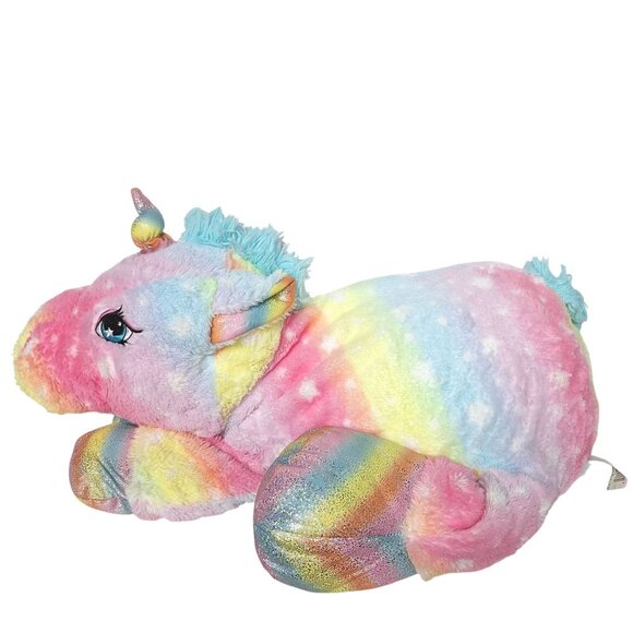 Walmart Giant Large Fairy Mystical Tie Dye Unicorn Plush Stuffed Animal 28" - Picture 5 of 8